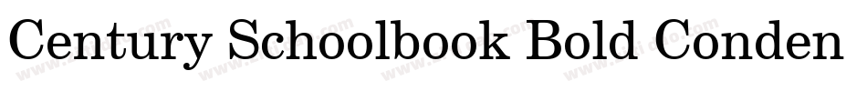 Century Schoolbook Bold Condensed BT字体转换